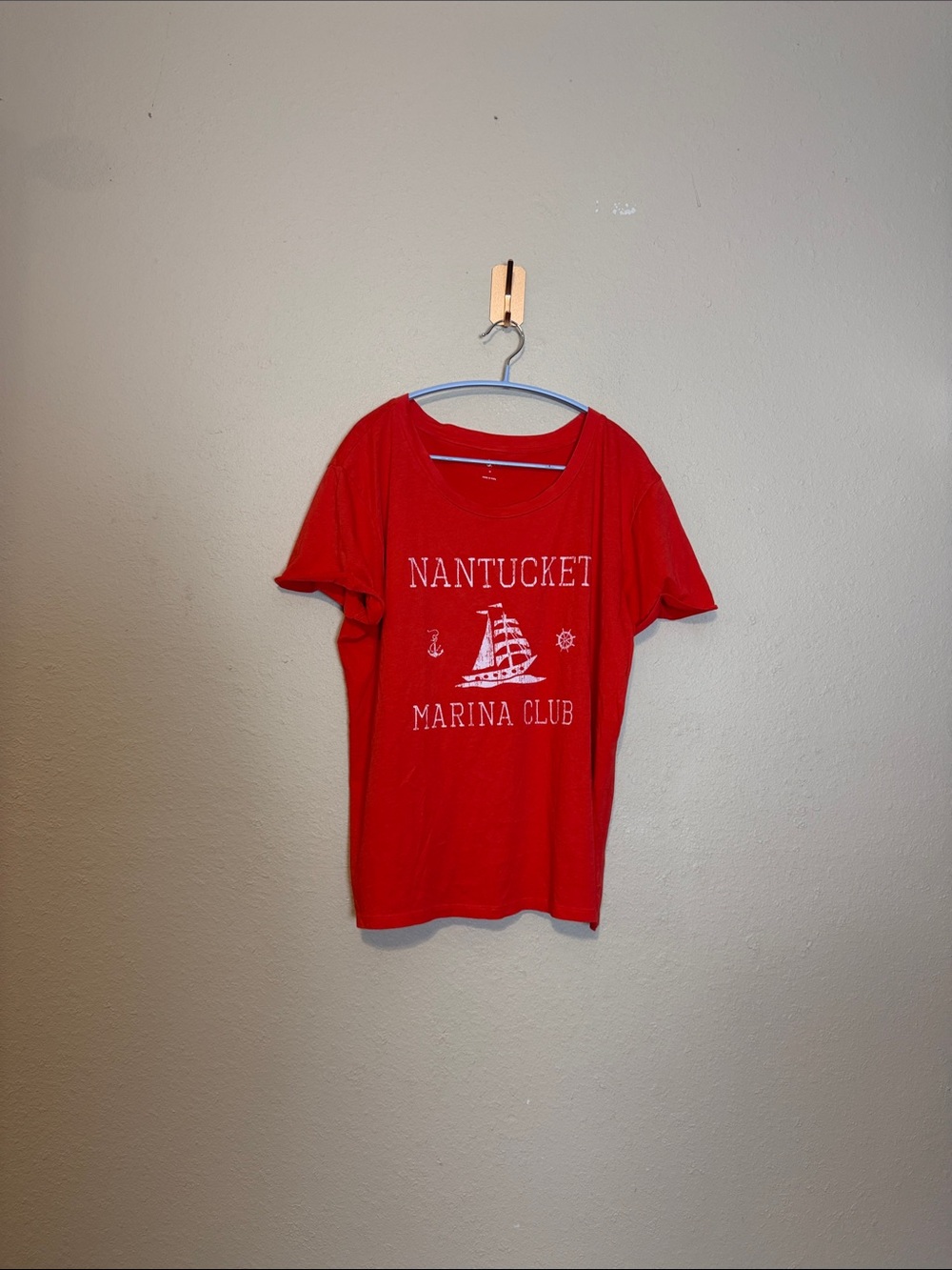 Lou & Grey Nantucket Marina Club Tee Bright Orange‎ Size Medium